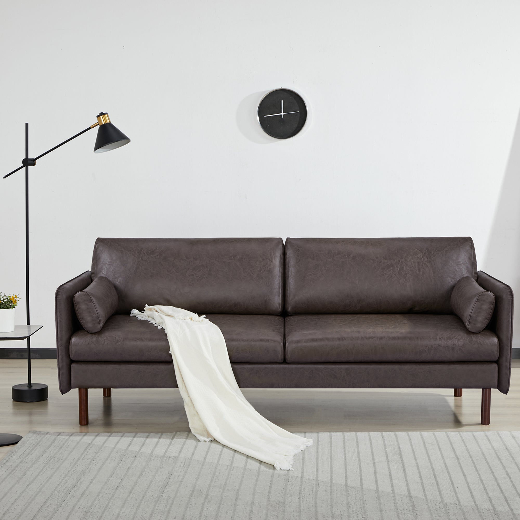 Yucca 3-Seater Sofa - Faux Leather - Artdeco Home