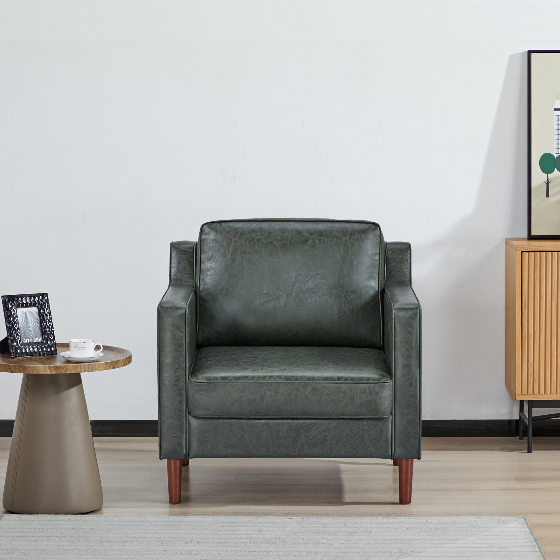 Sedona Accent Chair - Faux Leather - Artdeco Home