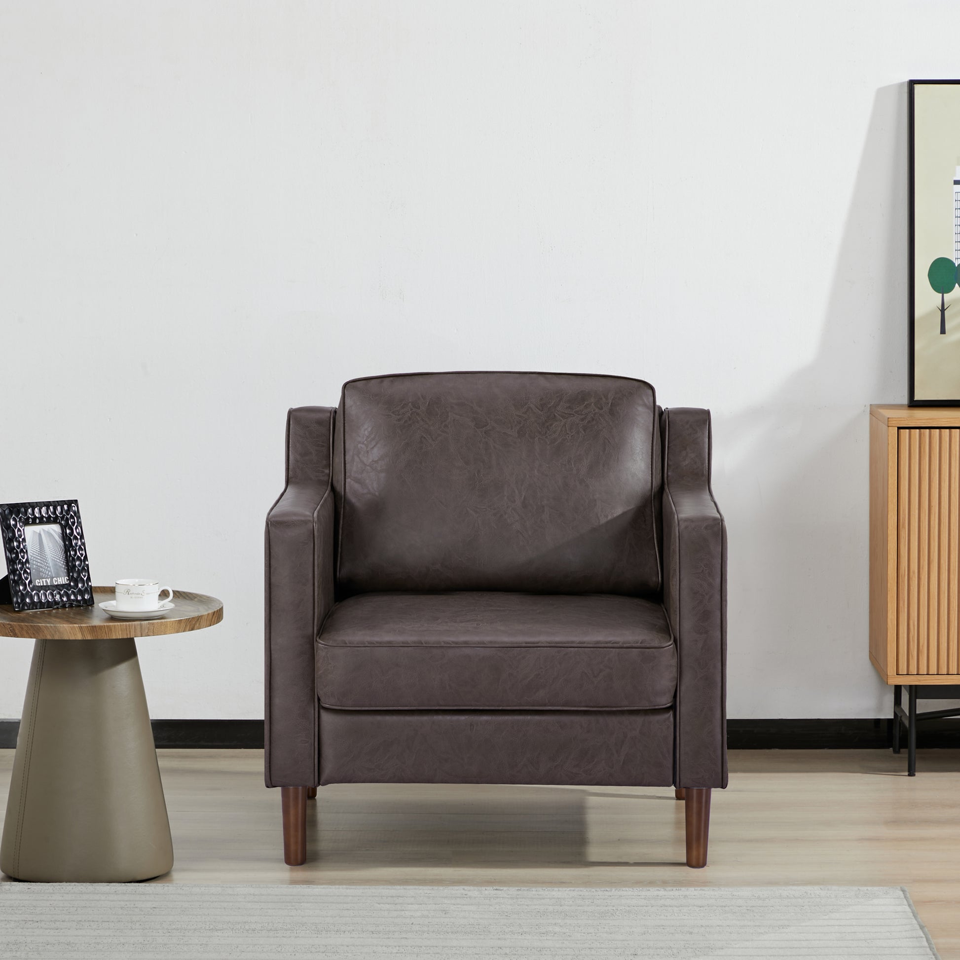 Sedona Accent Chair - Faux Leather - Artdeco Home