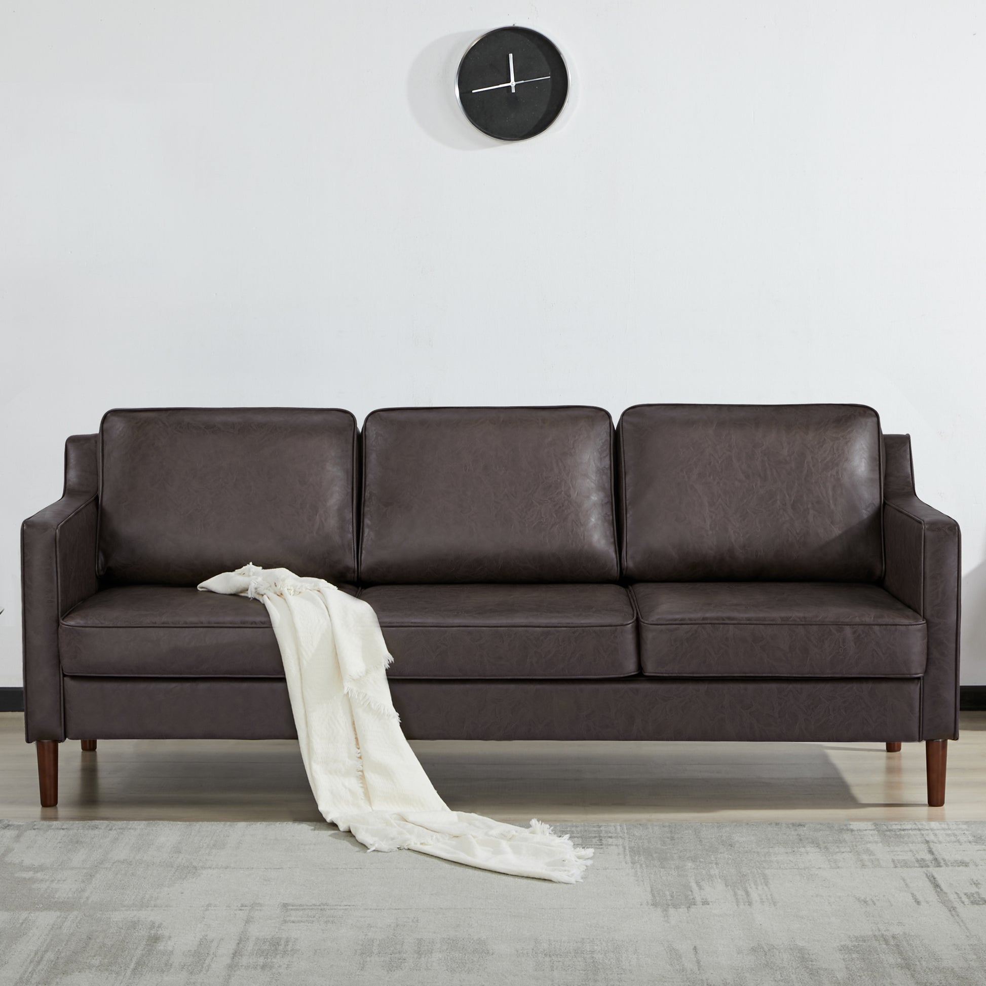 Sedona 3-Seater Sofa - Faux Leather - Artdeco Home