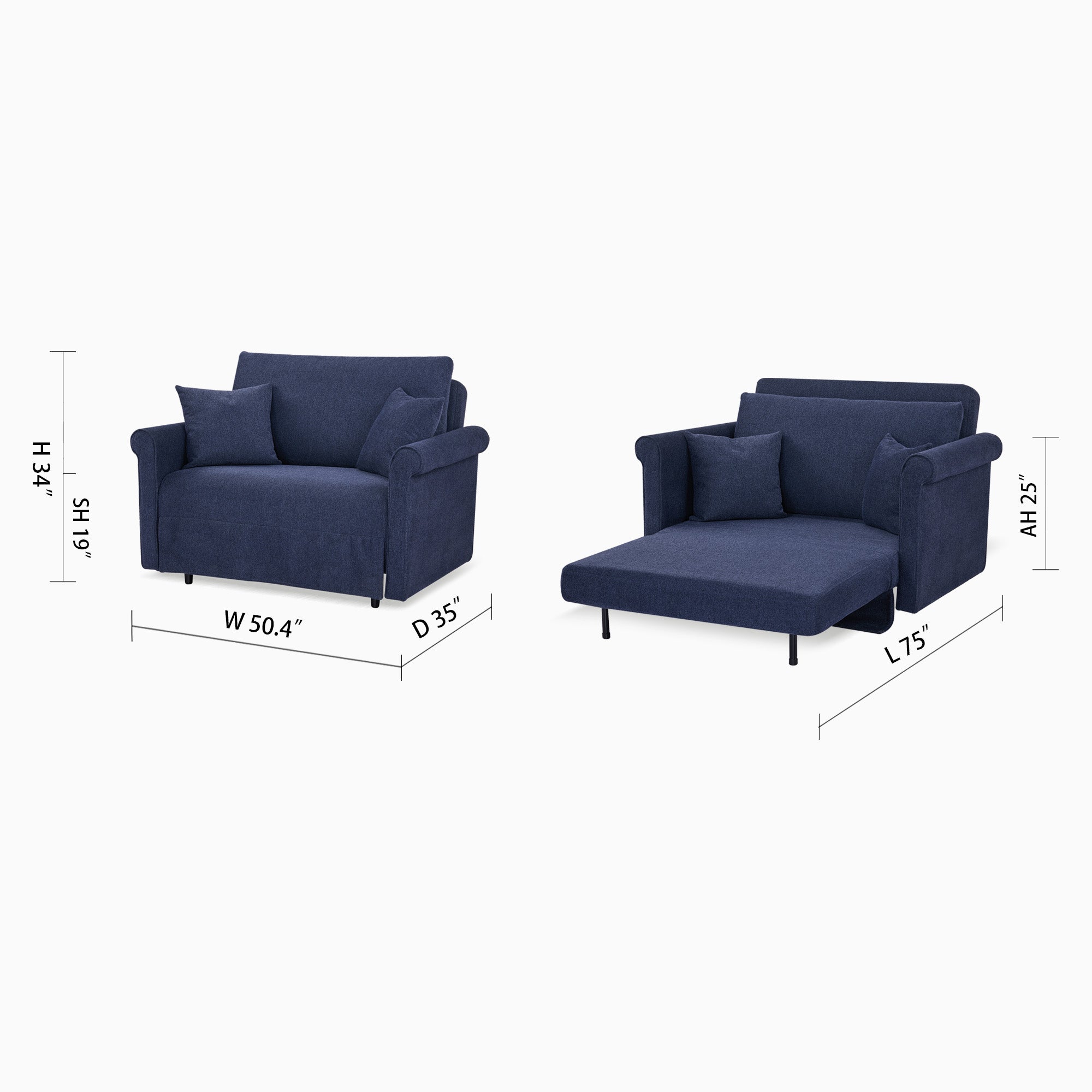 Fresno Convertible Chair - Artdeco Home