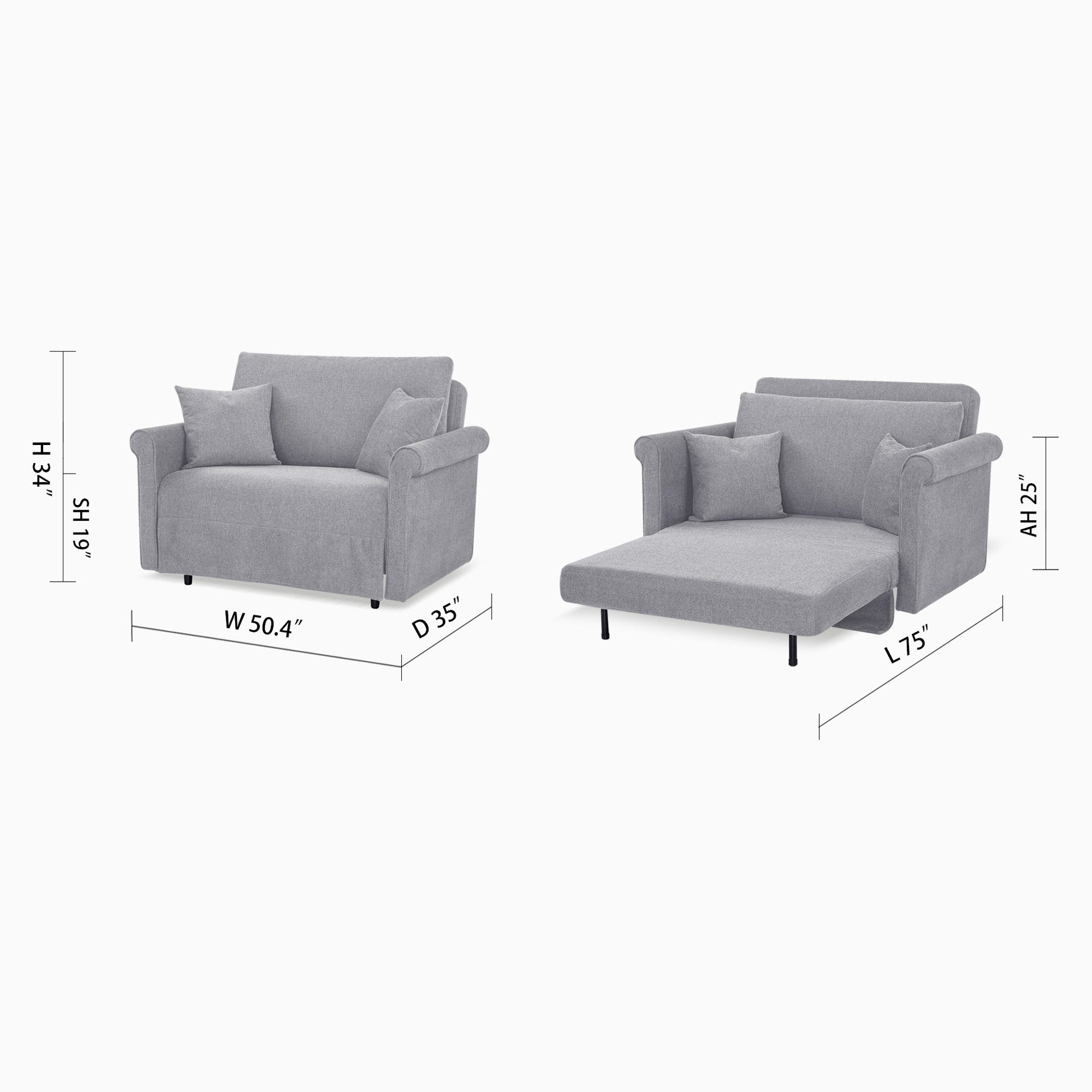 Fresno Convertible Chair - Artdeco Home