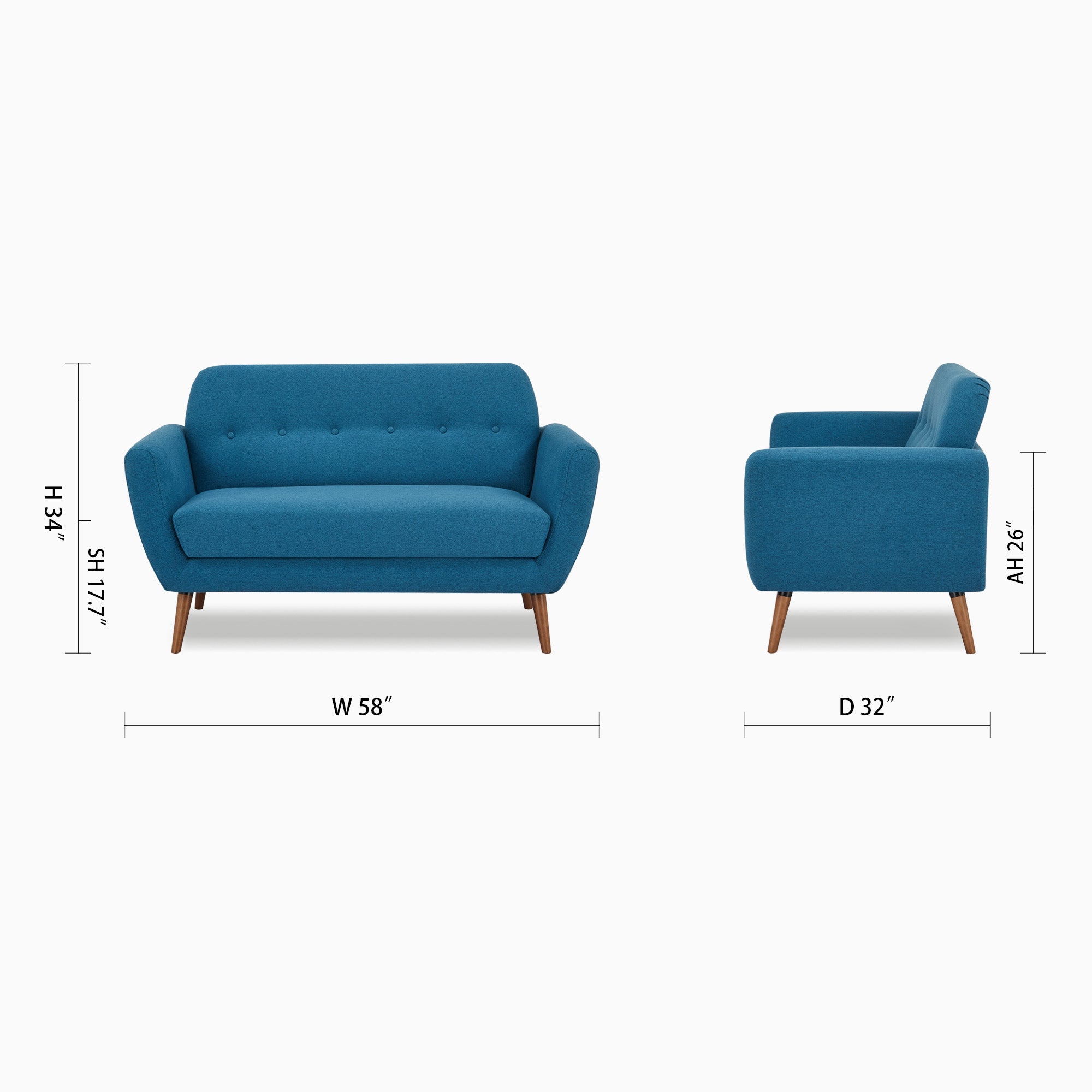 Oakland Loveseat - Artdeco Home
