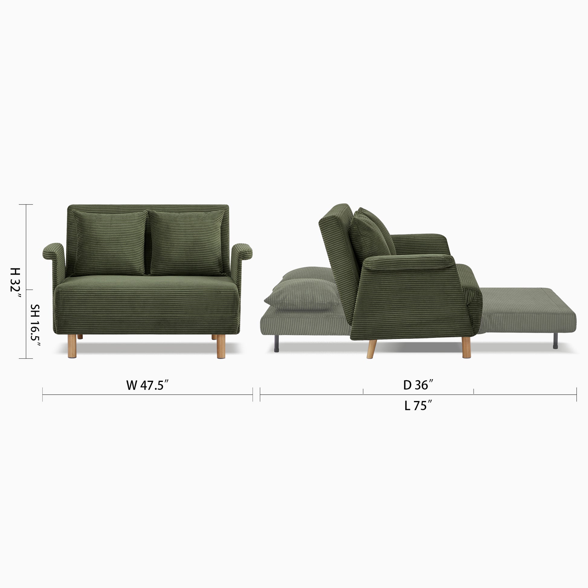 Boston Convertible Chair - Artdeco Home