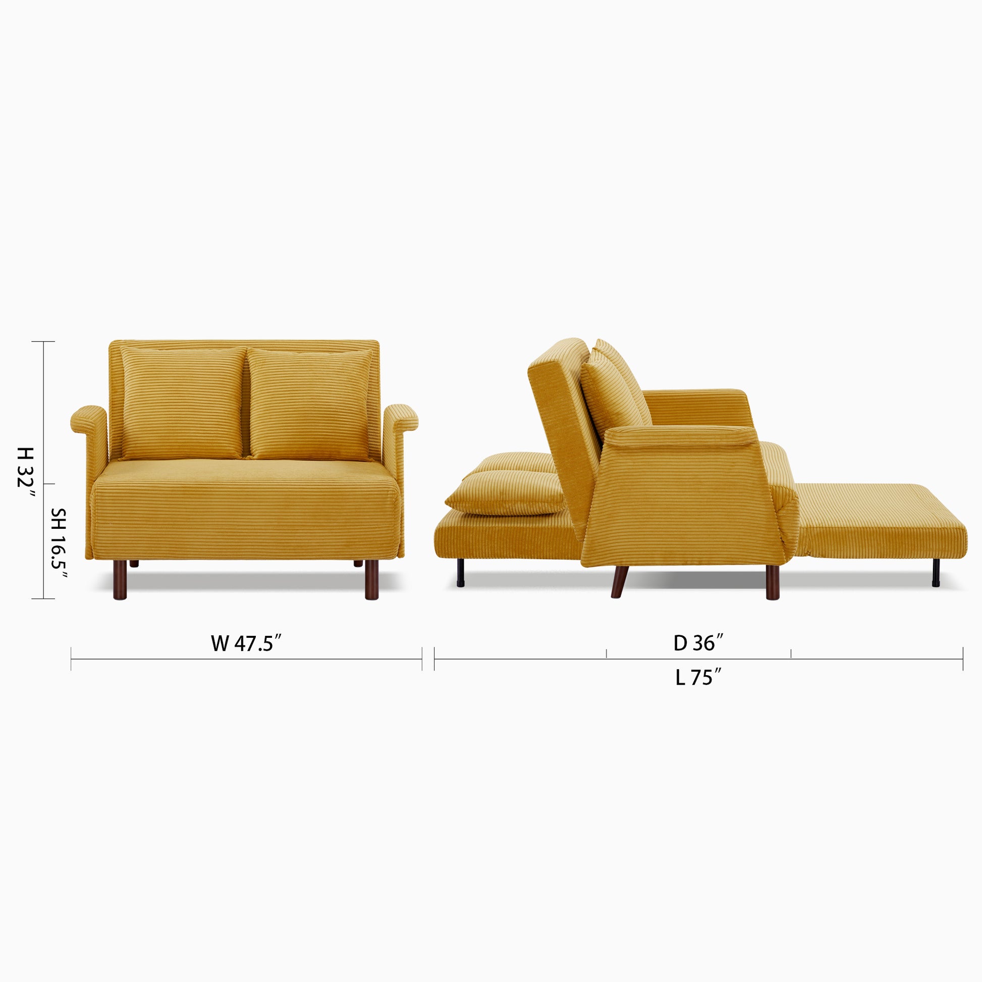 Boston Convertible Chair - Artdeco Home