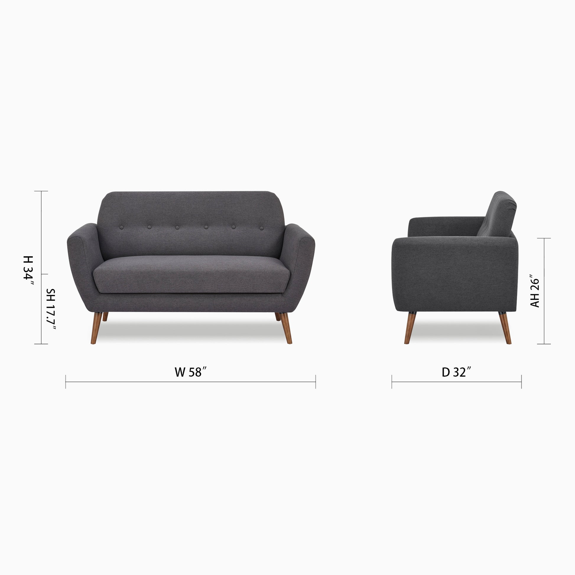 Oakland Loveseat - Artdeco Home