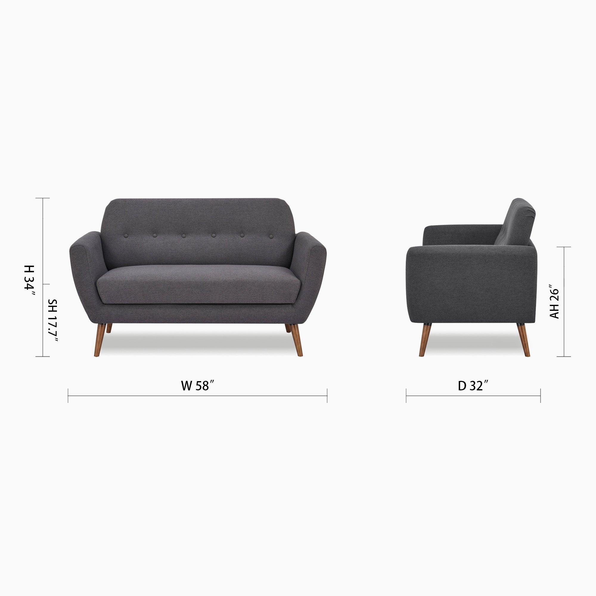 Oakland Loveseat - Artdeco Home