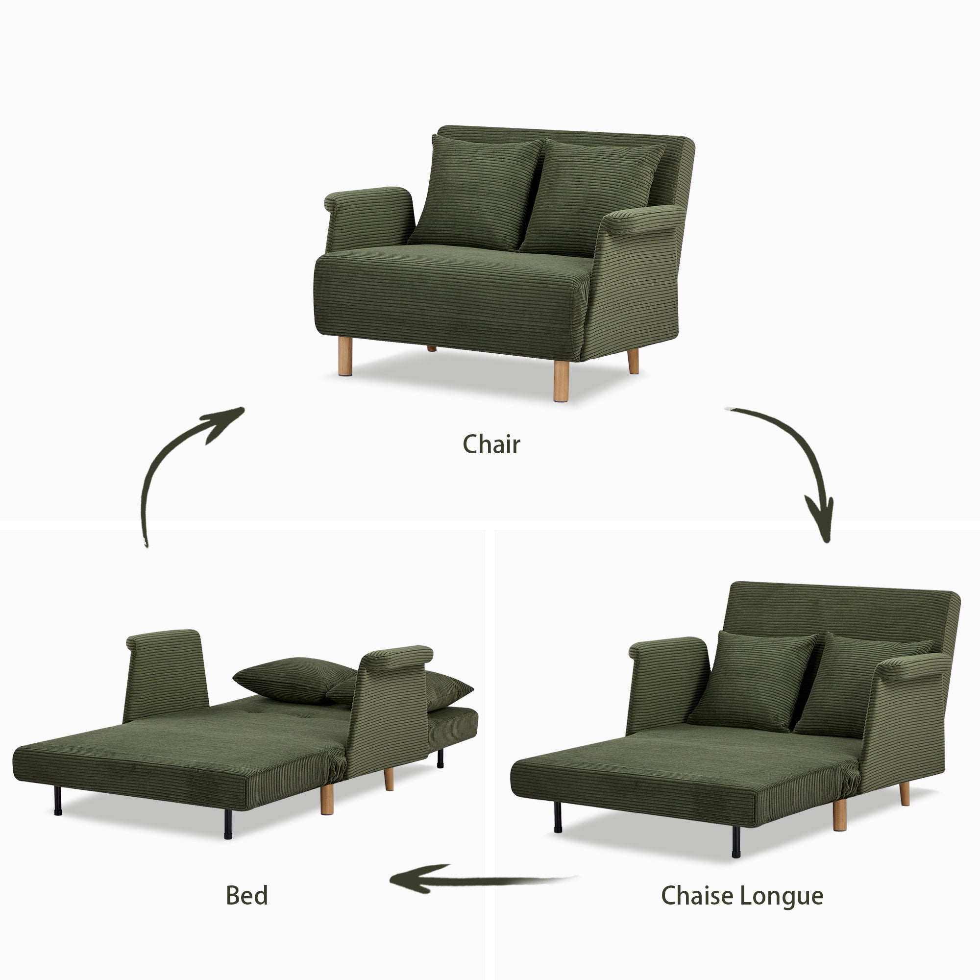 Boston Convertible Chair - Artdeco Home