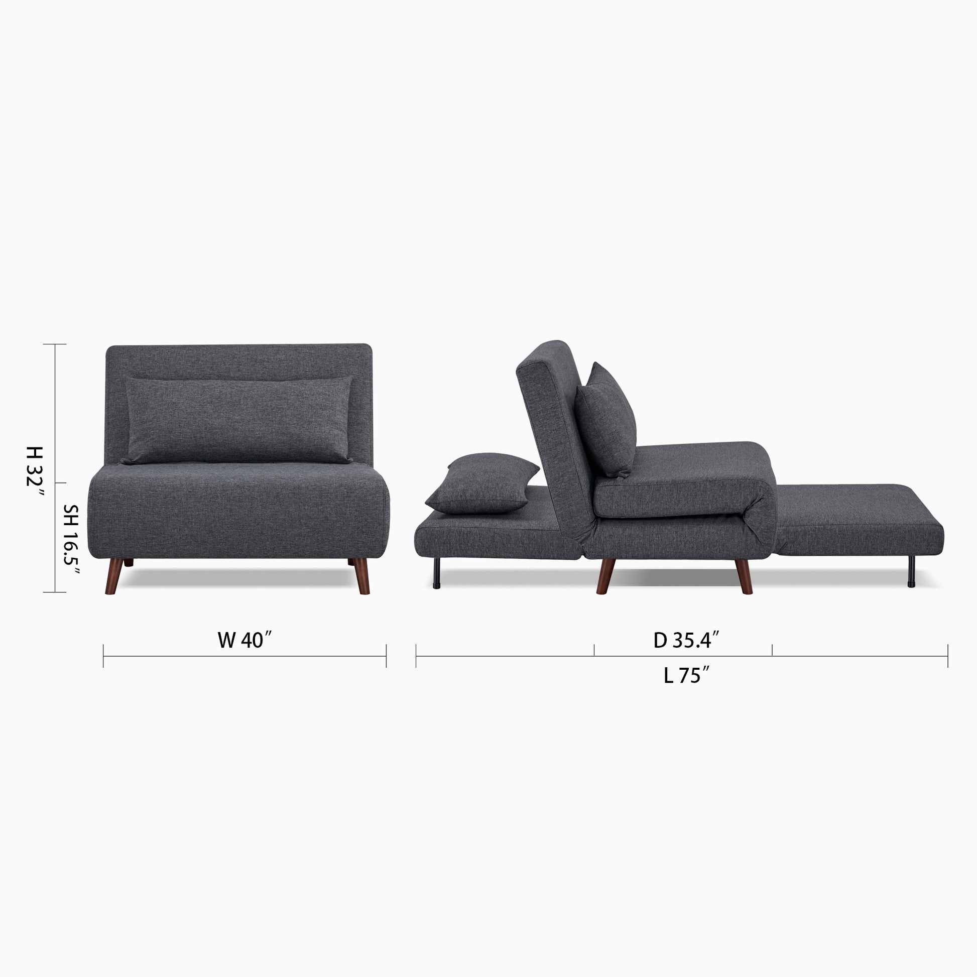 Omaha Convertible Chair - Artdeco Home