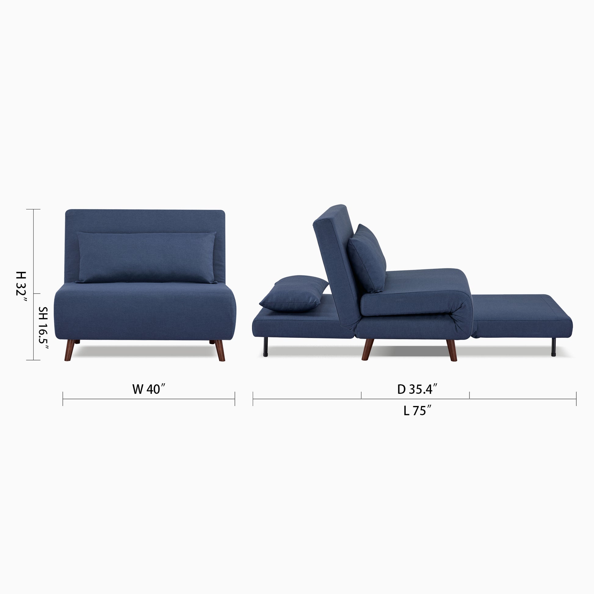 Omaha Convertible Chair - Artdeco Home