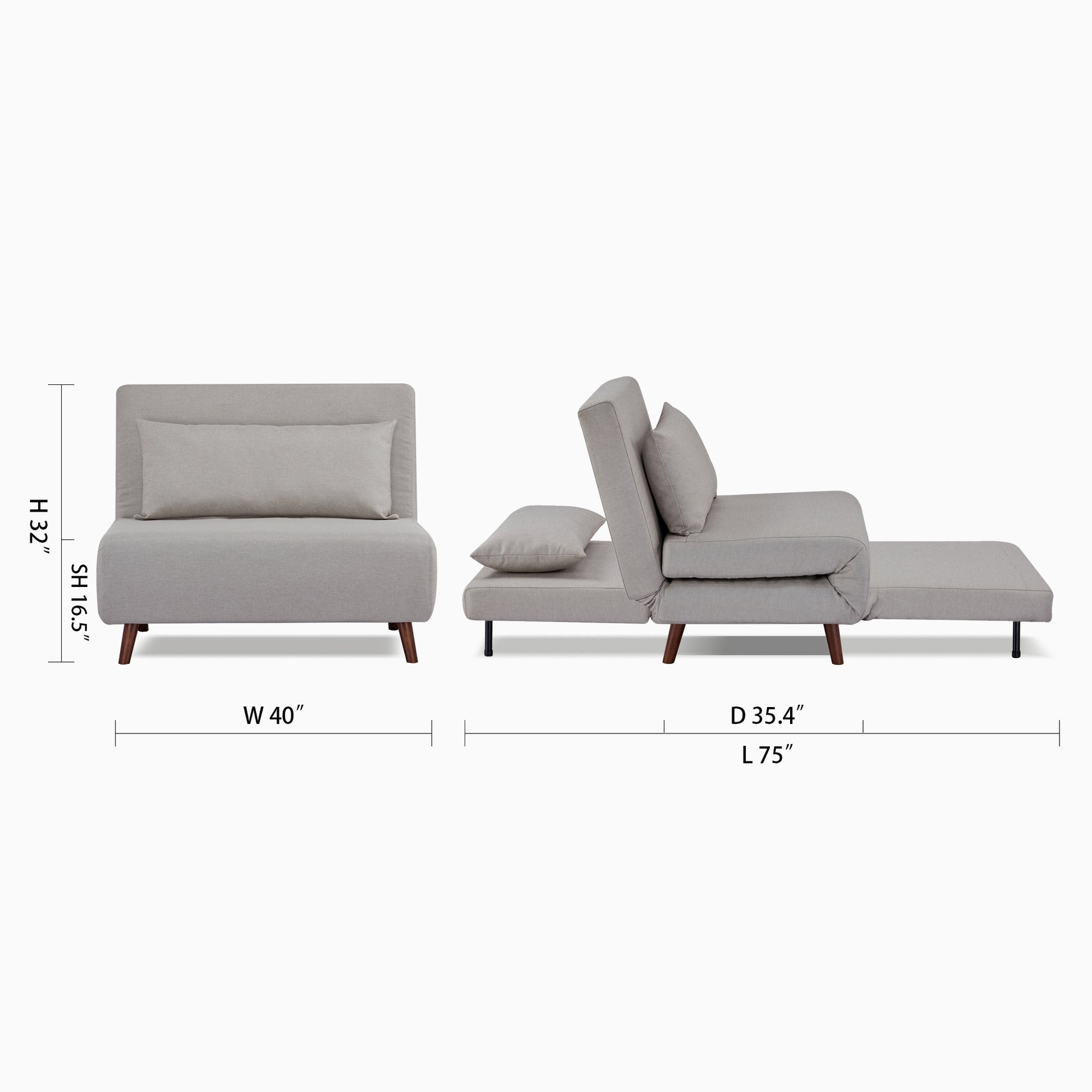 Omaha Convertible Chair - Artdeco Home