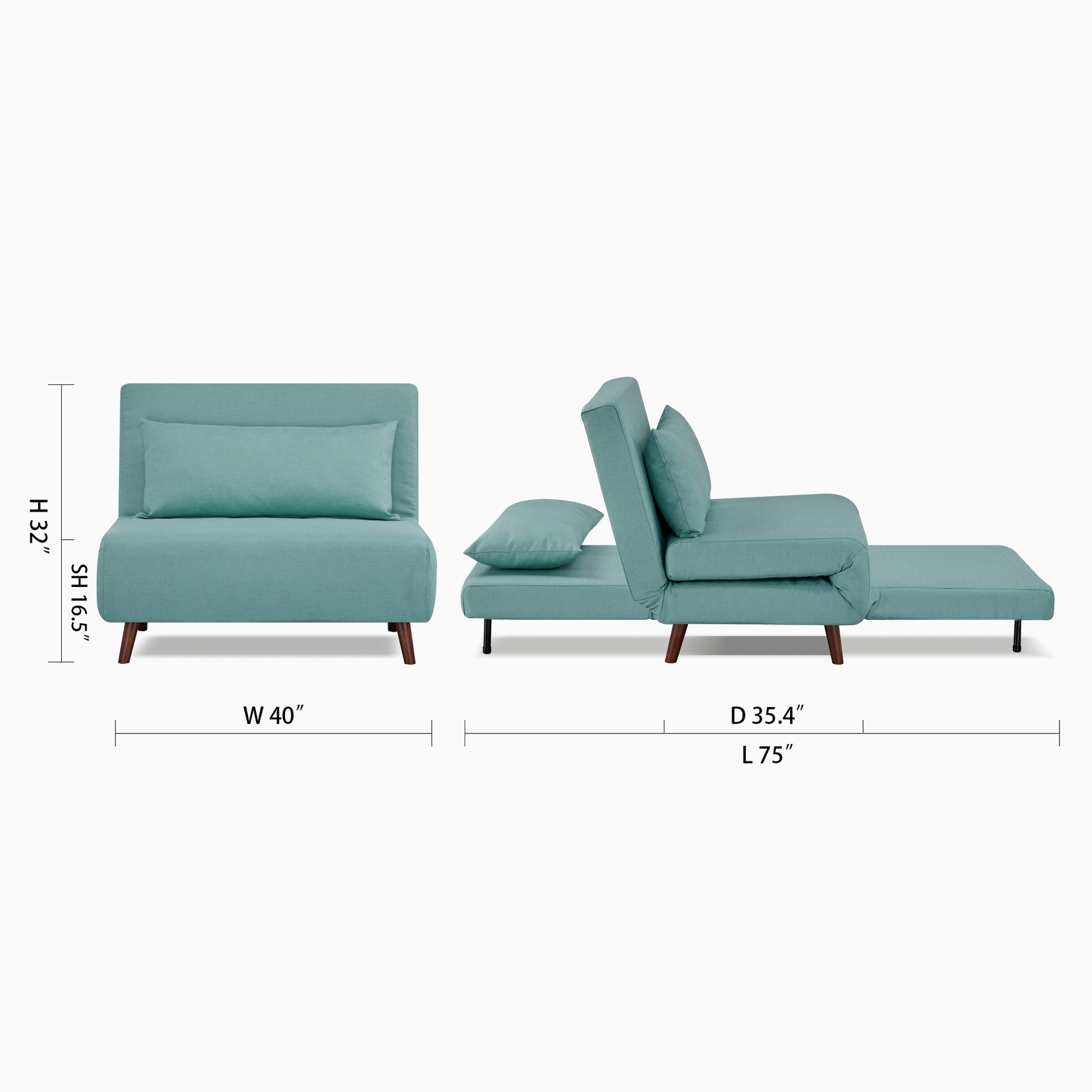 Omaha Convertible Chair - Artdeco Home