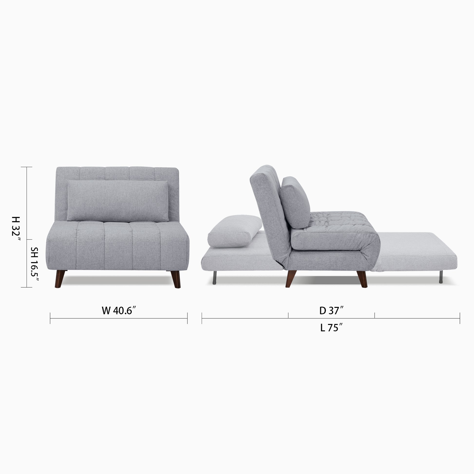 Springfield Convertible Chair - Artdeco Home