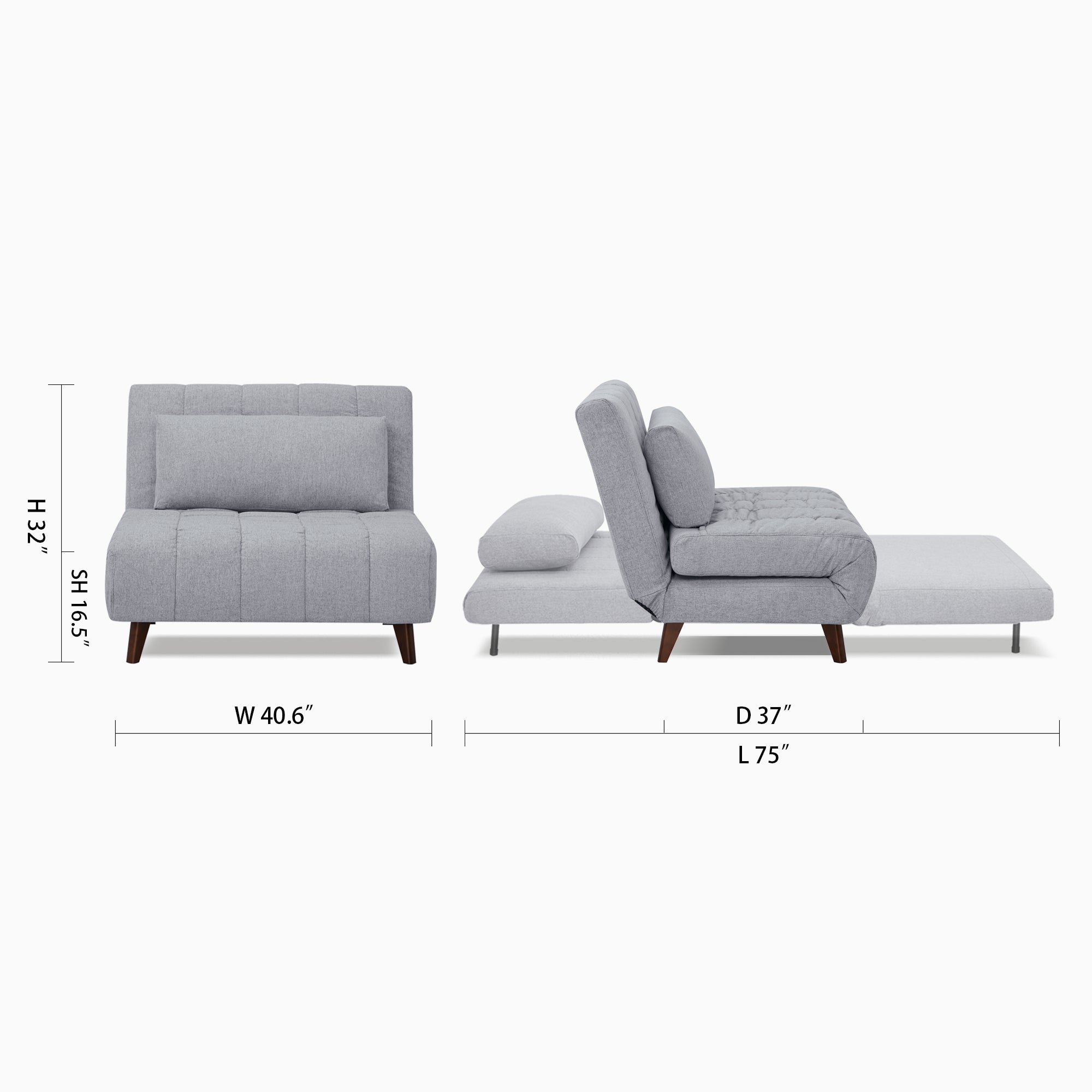 Springfield Convertible Chair - Artdeco Home