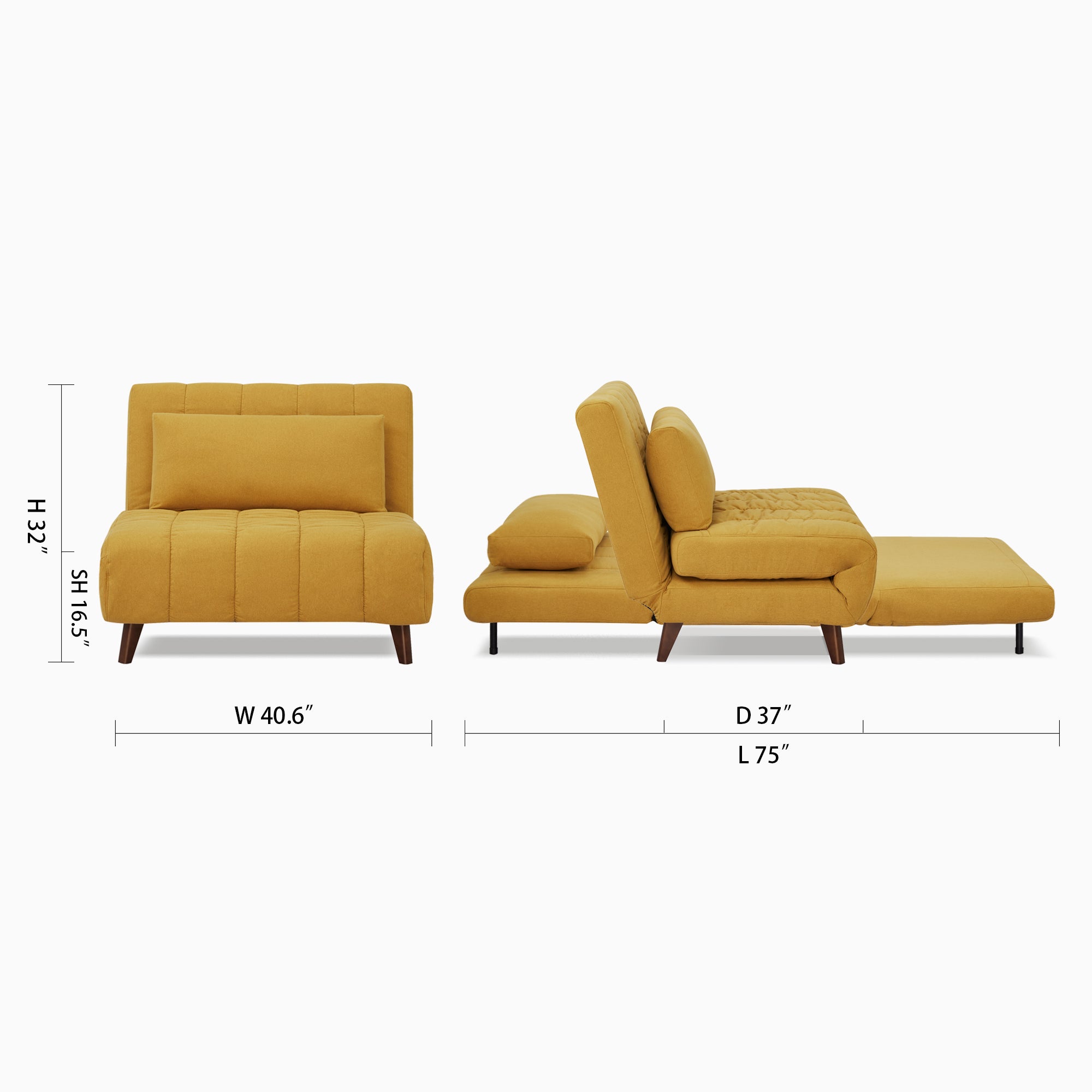 Springfield Convertible Chair - Artdeco Home