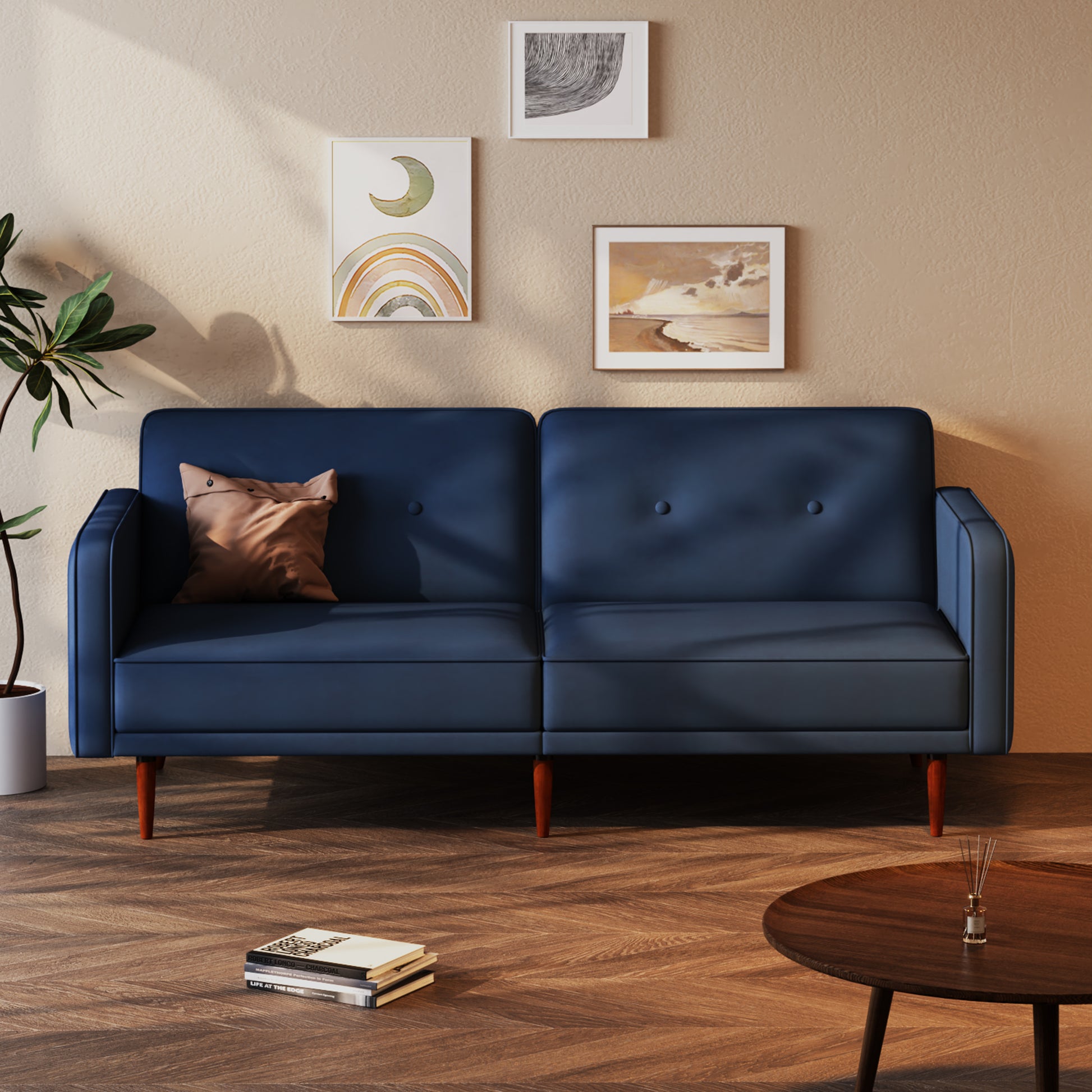 Moreno Convertible Sofa - Velvet - Artdeco Home